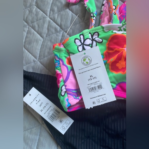 Nobo Hibiscus Halter bikini size X-Large 15-17 Top bottom swimwear bathing suit - Picture 5 of 15